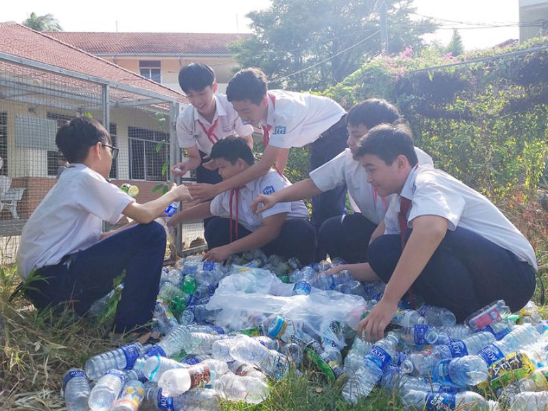 Hiện trạng phòng chống rác thải nhựa trong trường học 